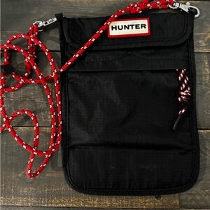 Hunter Black Belt Bag with Red Rope Strap